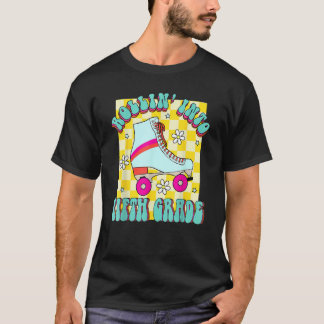 Retro Rollin' Into Fifth Grade Roller Skate Back T T-Shirt