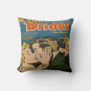 Retro Romance Comic Book Decorative Throw Pillows