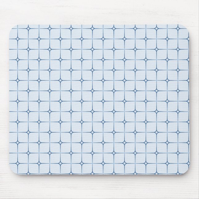 Retro Romance Mousepad, Blue Mouse Mat (Front)