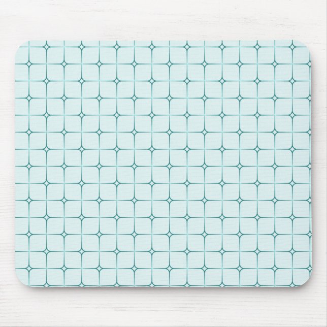 Retro Romance Mousepad, Turquoise Mouse Mat (Front)