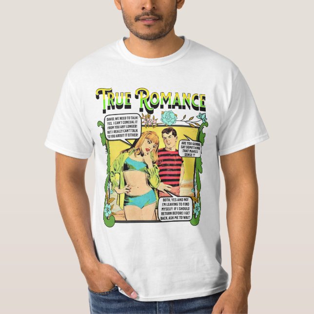 Retro Romance - True Romance - Men's T-Shirt (Front)