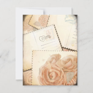 Retro romantic background, invitation