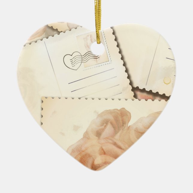Retro romantic background, ornament (Front)