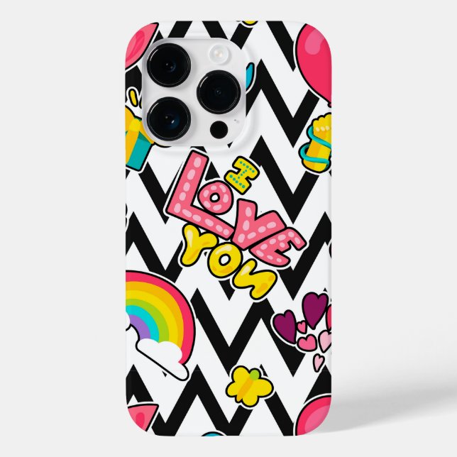 Retro Romantic Pattern Case-Mate iPhone Case (Back)