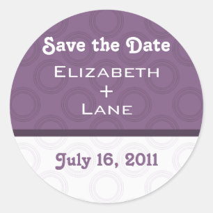 Retro Romantic Save the Date Stickers