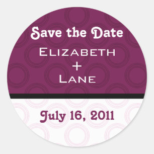 Retro Romantic Save the Date Stickers