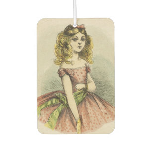 Retro Romantic Valentine's Day Card, 19th century Car Air Freshener