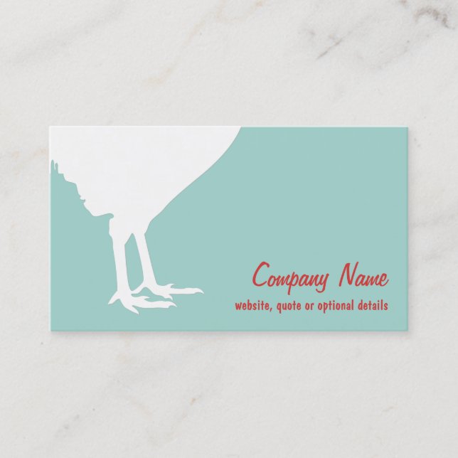 Retro Rooster Business Card (Front)