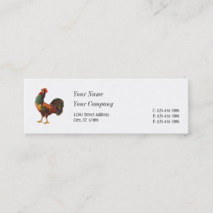 Retro Rooster Custom Business Cards