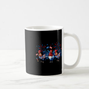 Retro Rooster Patriotic Usa Chickens Farm Animal 4 Coffee Mug