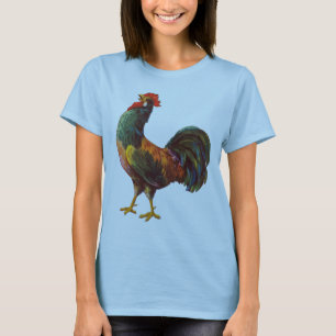 Retro Rooster Vintage Kitchen Crate Art T-Shirt