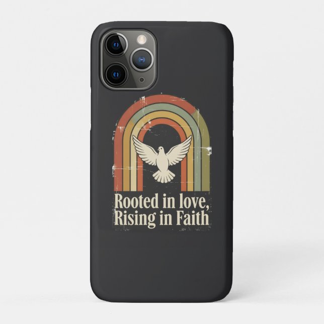 Retro rooted and rising faith design Case-Mate iPhone case (Back)