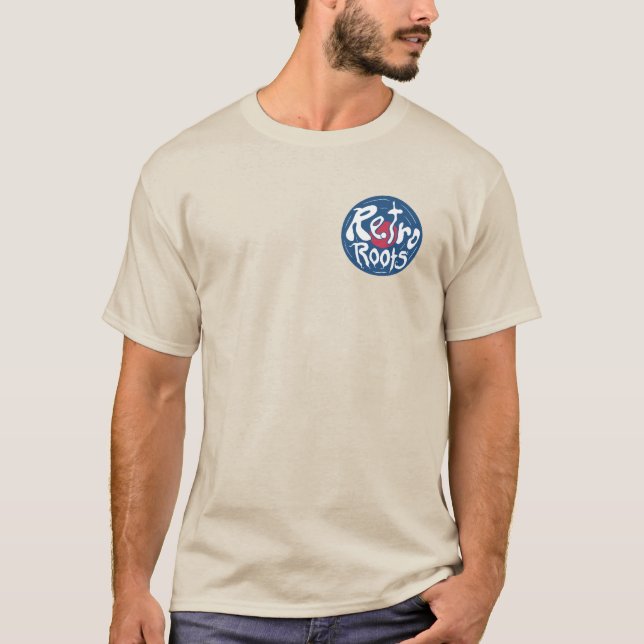 Retro Roots with Cistus Vinyl/Record T-Shirt (Front)