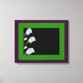 Retro Rose Framed Streched Canvas Print