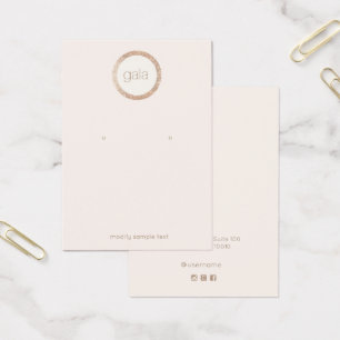 Retro Rose Gold Sequins  Earring  Display Card