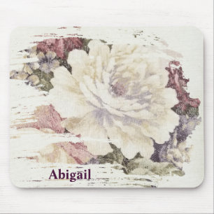 Retro rose upholstery pattern mouse mat