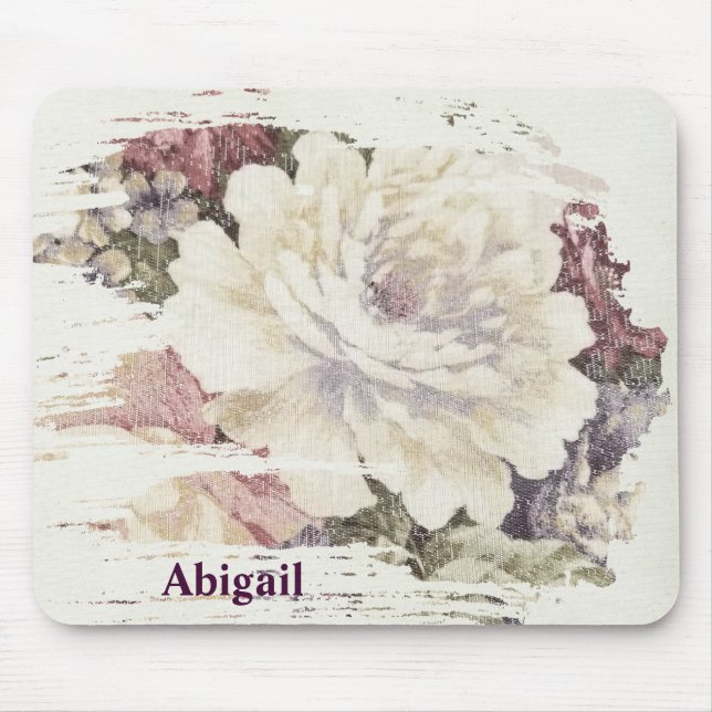 Retro rose upholstery pattern mouse mat (Front)