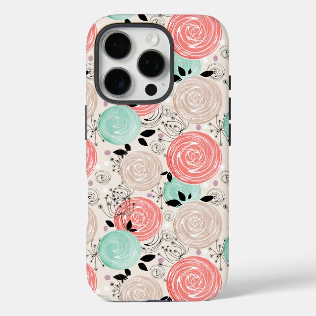 Retro, roses Case-Mate iPhone case (Back)