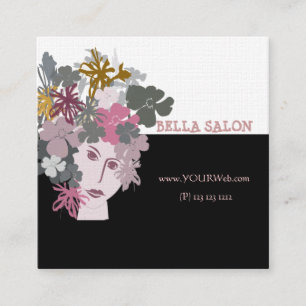 Retro Roses Flowers Profile Card