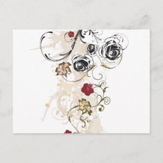 Retro roses Postcard