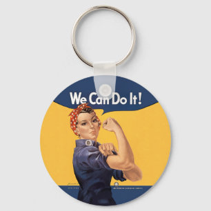 Retro Rosie We Can Do It Key Ring