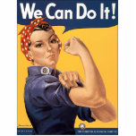 Retro Rosie We Can Do It Photo Sculpture Decoration<br><div class="desc">The retro classic WWII era Rosie the riveter "we can do it" image is a traditional icon for strong women.</div>