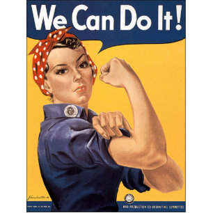 Retro Rosie We Can Do It Photo Sculpture Decoration