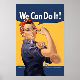 Retro Rosie We Can Do It Poster