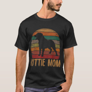 Retro Rottweiler Mum Gift Rott Dog Mother Pet Rott T-Shirt