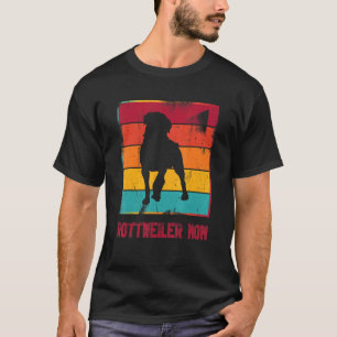Retro Rottweiler Mum Owner Mother Pet Mama Dog T-Shirt