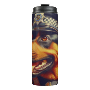 Retro Rottweiler Painting Thermal Tumbler