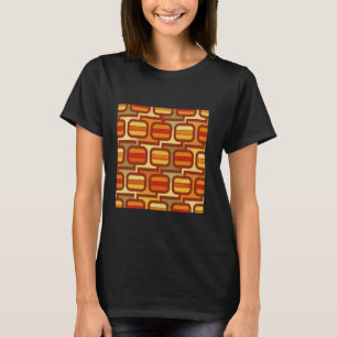 RETRO ROUNDED RECTANGLE BRICK GEOMETRIC PATTERN OR T-Shirt
