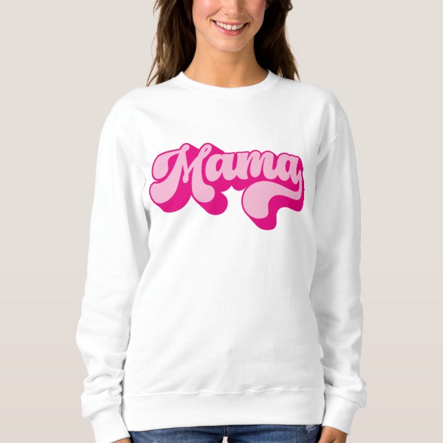 Retro Royal Purple Mama Sweatshirt (Front)