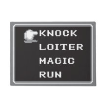 Retro RPG Menu Door Mat 18" x 24" (8-bit)
