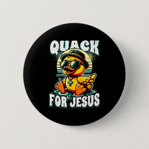 Retro Rubber Duck Christian Rubber Ducky Quacks Fo 6 Cm Round Badge
