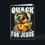 Retro Rubber Duck Christian Rubber Ducky Quacks Fo Card<br><div class="desc">Retro Rubber Duck Christian Rubber Ducky Quacks For Jesus</div>