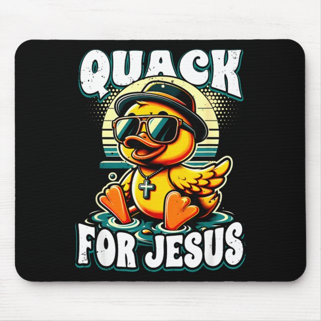 Retro Rubber Duck Christian Rubber Ducky Quacks Fo Mouse Mat (Front)