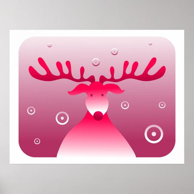 Retro Rudolf Poster (Front)