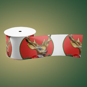 Retro Rudolph Satin Ribbon