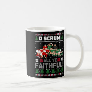 Retro Rugby O Scrum All Ye Faithful Ugly Merry Chr Coffee Mug