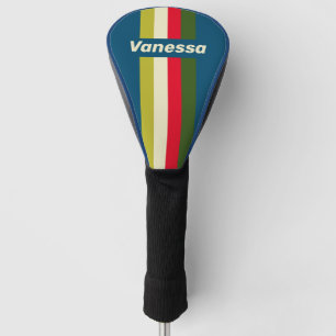 Retro Rugby Pin Striped with Name Golf Head Cover