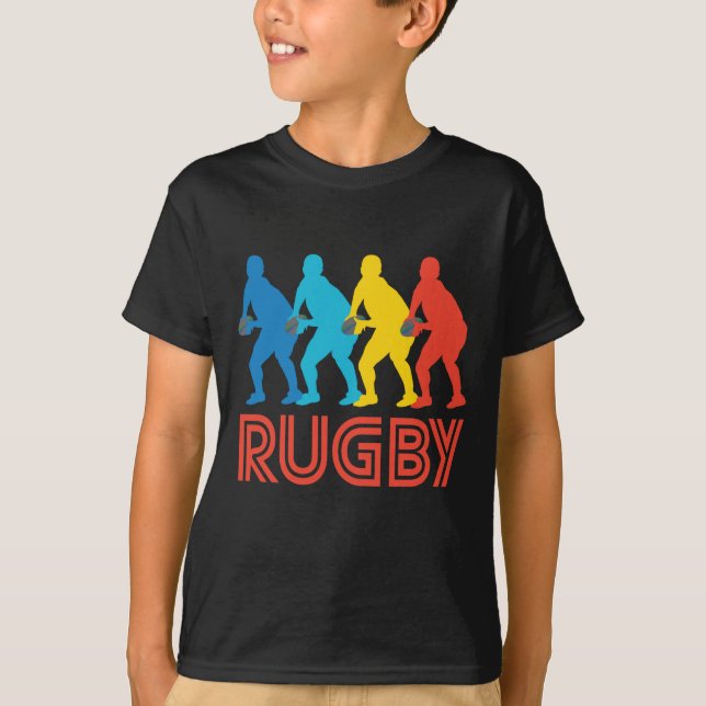 Retro Rugby Pop Art T-Shirt (Front)