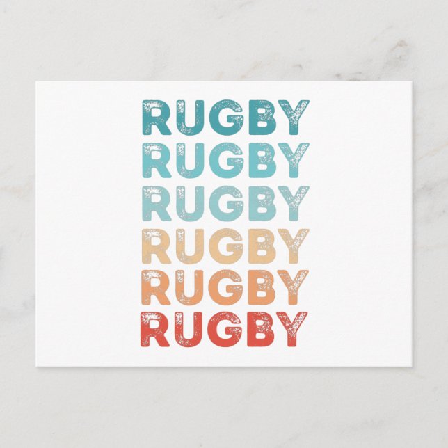 Retro Rugby Vintage Gift Postcard (Front)