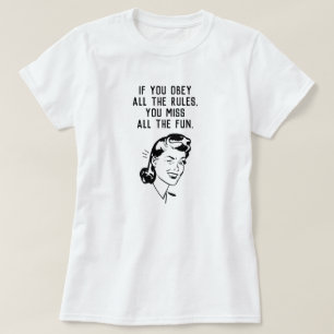 Retro Rule Breaker Woman T-Shirt