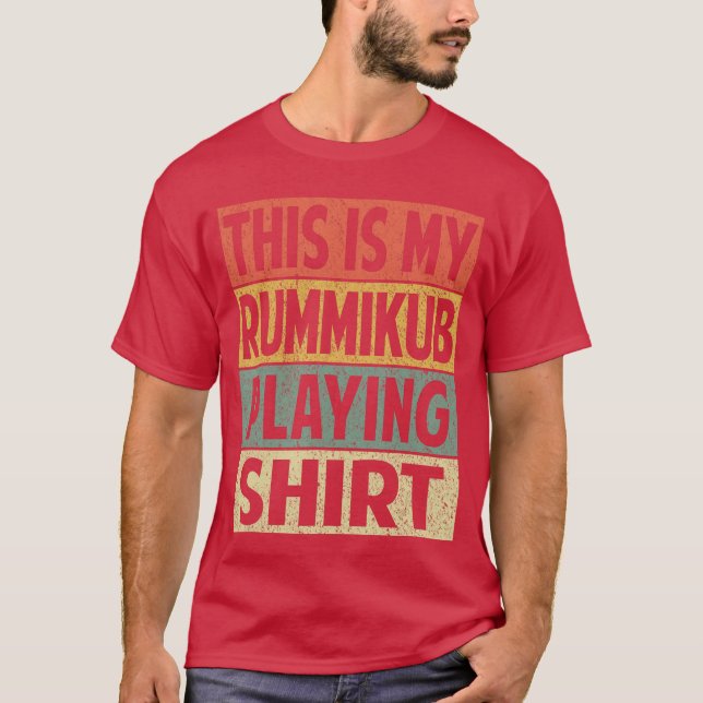 Retro Rummikub Dad Husband Grandpa Mens Womens Gam T-Shirt (Front)