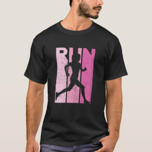 Retro RUN Runner Jogger Marathon Vintage for Girls T-Shirt