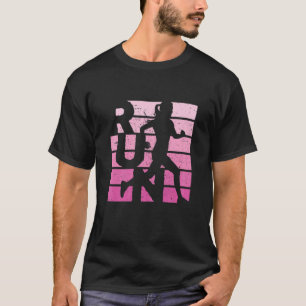 Retro RUN Runner Jogger Marathon Vintage For Girls T-Shirt