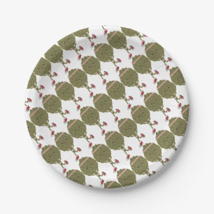 Retro Running Artichoke Paper Plate