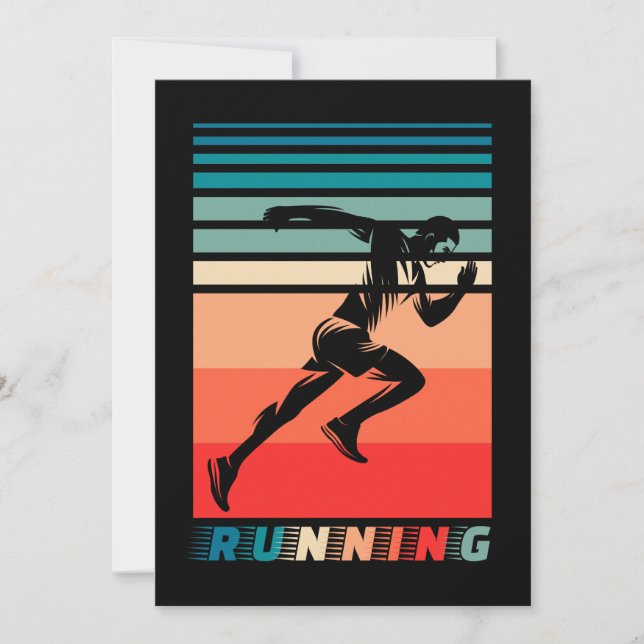 Retro – Running Holiday Card (Front)