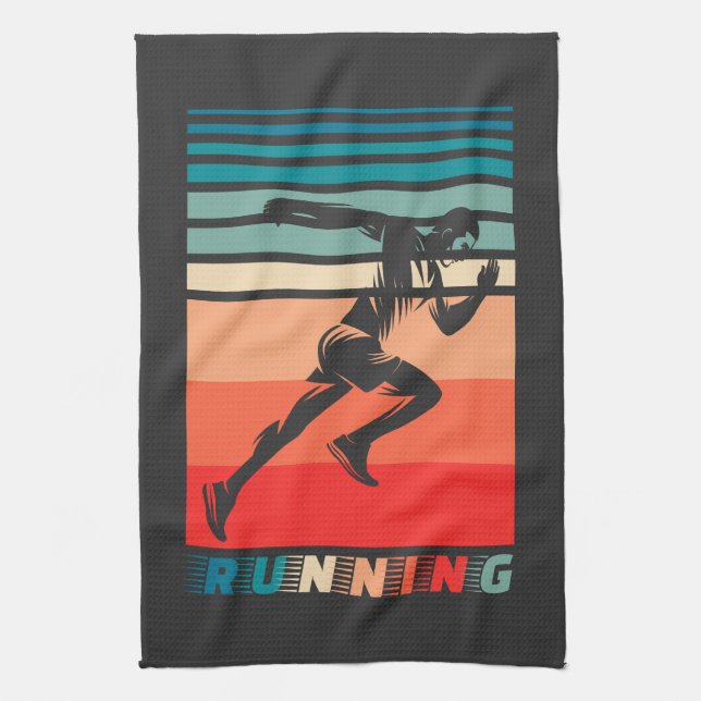 Retro – Running Tea Towel (Vertical)